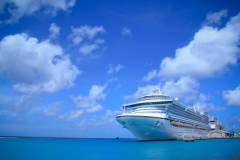 Cruise ship docked Oranjestad Aruba